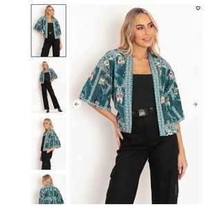 THE MOON AND THE STARS TEAL CROPPED ROBE - LIMITED - Size S -  Blackmilk BNWT